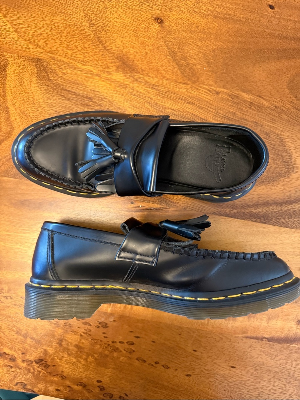 Doc Martens Made in England Quilon Leather Tassel Loafers - women’s size 9